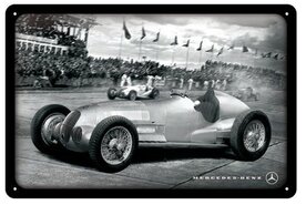 Tin Sign 20 x 30 Mercedes/Benz Silver Arrow Racing				
