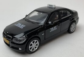 Welly 1:38 BMW 318i "Taxi Stockholm Sweden" black, 2 openingen