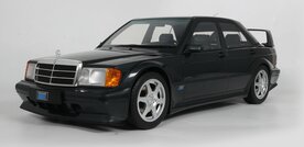 GT Spirit 1:8 Mercedes Benz 190 Evolution II blue/ black metallic 1990 incl showcase. Levering 09-2026
