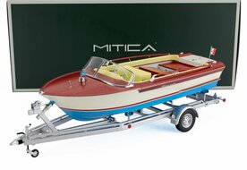 Mitica 1:18 Riva Junior 1966 - Motorboot met trailer - Ivory yellow. Verwacht Q1/2026
