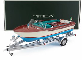 Mitica 1:18 Riva Junior 1966 - Motorboot met trailer - Ivory Sea blue. Verwacht Q1/2026
