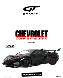 GT Spirit 1:18 Chevrolet Corvette ZR1X Black 2025. Verwacht 11-2026 - te reserveren