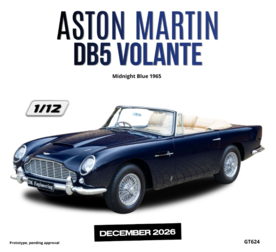 GT Spirit 1:12 Aston Martin DB5 Volante midnight blue 1965. Levering 12-2026