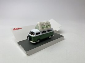 Schuco 1:87 Volkswagen T2 Campingbus, groen/wit