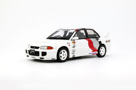 Otto Mobile 1:18 Mitsubishi Lancer EVO III Scotia white W83 1995. Levering 01-2027