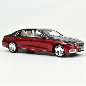 Norev 1:18 Mercedes Maybach S 680 4MATIC 2021 Nautical Blue/Patagonia Red. Levering 10-2026