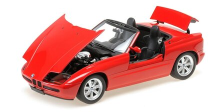 Minichamps 1:18 BMW Z1 Cabriolet 1988 rood.
