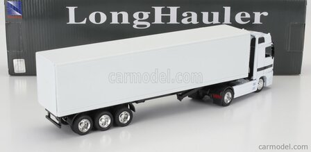 NewRay 1:43 Mercedes Benz Actros 1857 met oplegger wit 1998