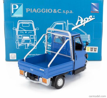 NewRay 1:18 Piaggio Ape 50 Cross Country 1994 blauw zwart, driewielen