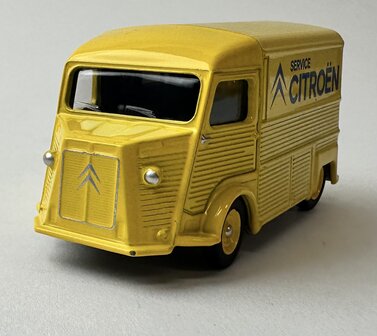 Norev 3 inch Citroen Type H 1970 geel &quot;Service Citroen&quot; 1:58