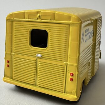 Norev 3 inch Citroen Type H 1970 geel &quot;Service Citroen&quot; 1:58