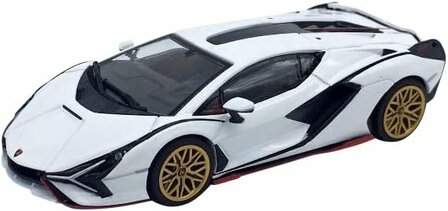 Hung Hing Collectible 1:64 Lamborghini Sian FKP 37 *Super Car Collection*, white