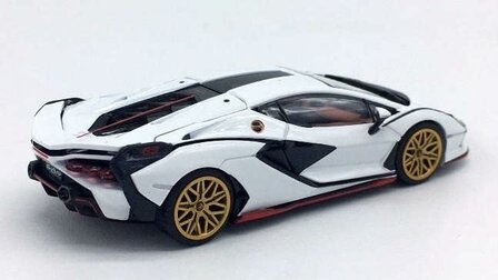 Hung Hing Collectible 1:64 Lamborghini Sian FKP 37 *Super Car Collection*, white