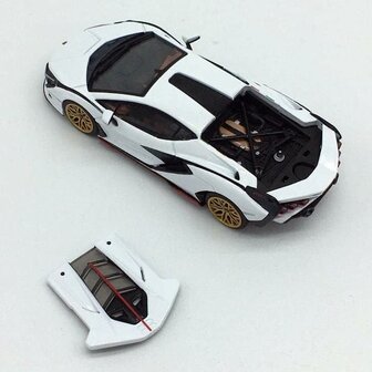Hung Hing Collectible 1:64 Lamborghini Sian FKP 37 *Super Car Collection*, white