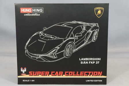 Hung Hing Collectible 1:64 Lamborghini Sian FKP 37 *Super Car Collection*, white