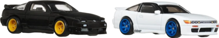 Hotwheels 1:64  Set 2 Nissan -  Nissan 180SX Type X 1996 &amp; Nissan SilEighty. HotWheels Premium Car Culture
