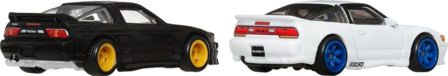 Hotwheels 1:64  Set 2 Nissan -  Nissan 180SX Type X 1996 &amp; Nissan SilEighty. HotWheels Premium Car Culture