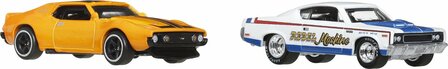 Hotwheels 1:64  Set 2 AMC - AMC Javelin &amp; AMC Rebel Machine 1971 HotWheels Premium Car Culture