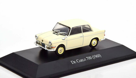 Atlas 1:43 De Carlo 1960 ( uit de basic BMW 700 ), creme 1960 in blisterverpakking