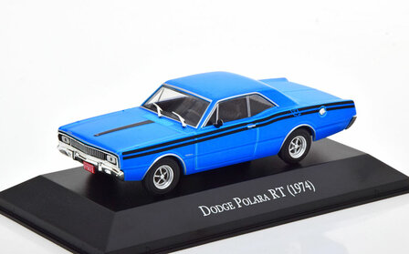 Atlas 1:43 Dodge Polara RT 1974 blauw in blisterverpakking