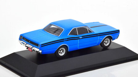 Atlas 1:43 Dodge Polara RT 1974 blauw in blisterverpakking
