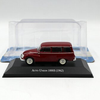 Atlas 1:43 Auto Union 1000S, bordeaux 1962 in blisterverpakking
