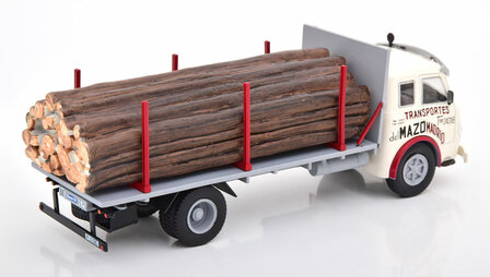 Atlas 1:43 Pegaso II Z-202 Transportes Del Mazo wit in blisterverpakking, boomtransport 