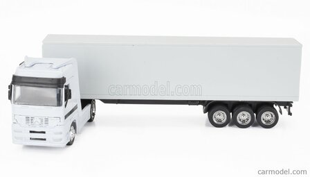 NewRay 1:43 Mercedes Benz Actros 1857 met oplegger wit 1998