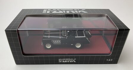 Matrix 1:43 Land Rover 109 Bell Aurens longnose open zwart. Individueel genummerd - Limited 100 pcs