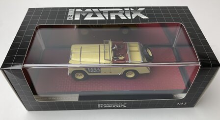 Matrix 1:43 Land Rover 109 Bell Aurens longnose open geel. Individueel genummerd  - Limited 100 pcs