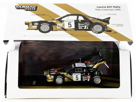 Tarmac 1:64 Lancia 037 Rally no 5 Fabrizio Tabaton - Luciano Tedeschini Winner &quot;Rally Catalunya&quot; (1985) &quot;Hobby64+&quot;