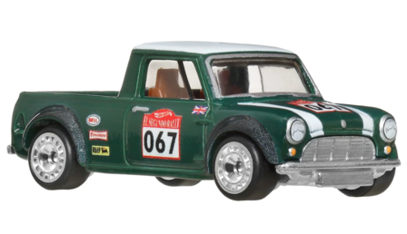 Hotwheels 1:64  Set 2 Mini - Morris Mini no 43 &amp; Austin Mini Pickup 1967. HotWheels Premium Car Culture