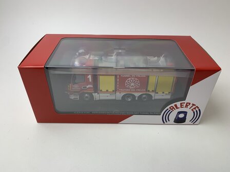 Alerte 1:43 Mercedes Benz Antos BAI VSAT 8000S Pompier &quot; Tunnel de Frejus &quot;. Limited 300 pcs