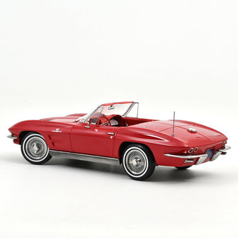 Norev 1:18 Chevrolet Corvette Sting Ray Cabriolet 1963 Riverside Red. Levering 08-2025