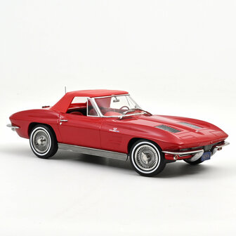 Norev 1:18 Chevrolet Corvette Sting Ray Cabriolet 1963 Riverside Red. Levering 08-2025