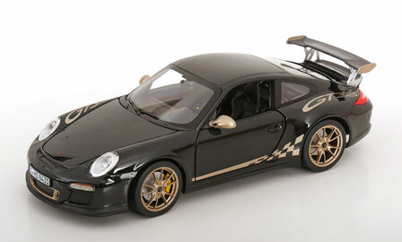 Norev 1:18 Porsche 911 (997 II) GT3 RS 2009 zwart goud