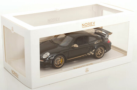 Norev 1:18 Porsche 911 (997 II) GT3 RS 2009 zwart goud