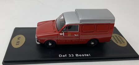 Golden Oldies 1:43 Daf 33 besteld PTT Posterijen rood - resin model - Limited 150 pcs