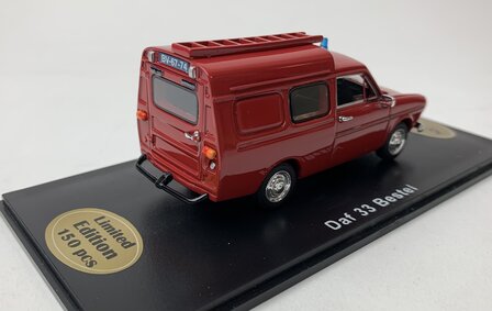 Golden Oldies 1:43 Daf 33 besteld Brandweer met ladder rood - resin model - Limited 150 pcs