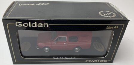 Golden Oldies 1:43 Daf 33 besteld Brandweer met ladder rood - resin model - Limited 150 pcs