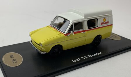 Golden Oldies 1:43 Daf 33 besteld Shell wit geel - resin model - Limited 150 pcs / acrylkap beschadigd