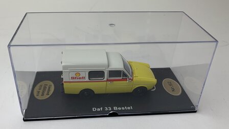 Golden Oldies 1:43 Daf 33 besteld Shell wit geel - resin model - Limited 150 pcs / acrylkap beschadigd