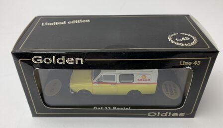 Golden Oldies 1:43 Daf 33 besteld Shell wit geel - resin model - Limited 150 pcs / acrylkap beschadigd