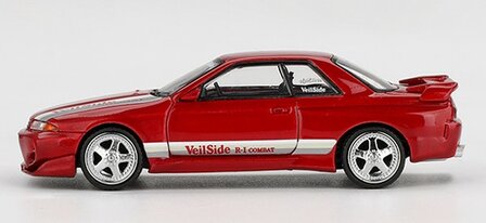 Mini GT 1:64 Nissan Skyline GT-R (R32) VeilSide Combat C-I Gem Red rhd