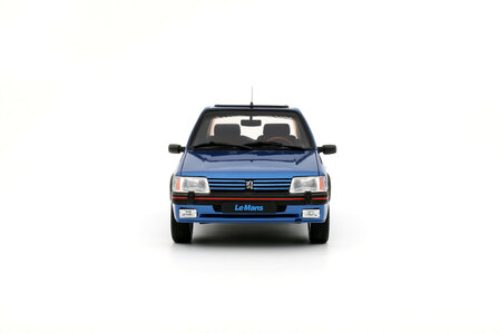 Otto Mobile 1:18 Peugeot 205 1.9 GTI Le Mans Miami Blue 1991. Levering 09-2025