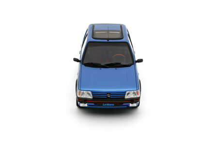 Otto Mobile 1:18 Peugeot 205 1.9 GTI Le Mans Miami Blue 1991. Levering 09-2025