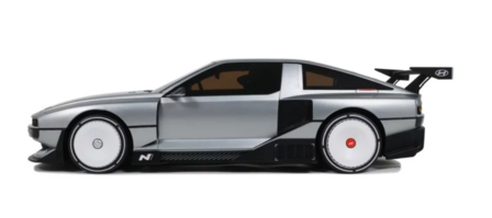 Otto Mobile 1:18 Hyundai N Vision 74 Matte Aluminium 2022. Levering 10-2025