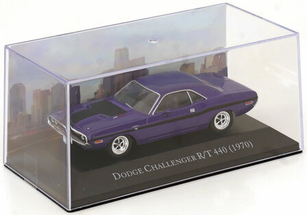 Atlas 1:43 Dodge Challenger R/T 440 1970 violet / zwart