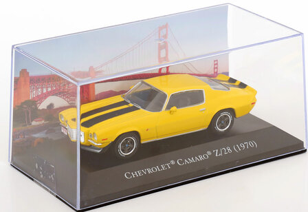 Atlas 1:43 Chevrolet Camaro Z/28 1970 geel zwart
