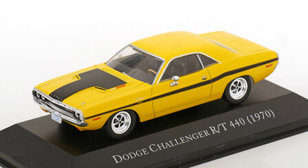 Atlas 1:43 Dodge Challenger R/T 440 1970 geel zwart